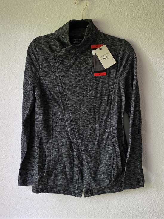 G.H. Bass & Co. Jackets & Blazers - G.H. Bass & Co. Women's Heathered Charcoal Gray Open Front Jacket
